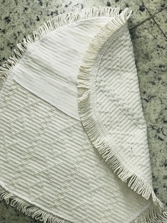 Jogo de Banheiro Mandacarú 3 Peças Cru - Irmãs Têxtil