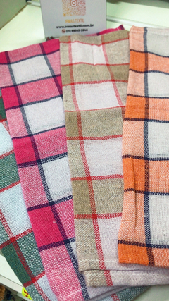 Kit Pano de Prato Samara Xadrez c/ 3 unidades