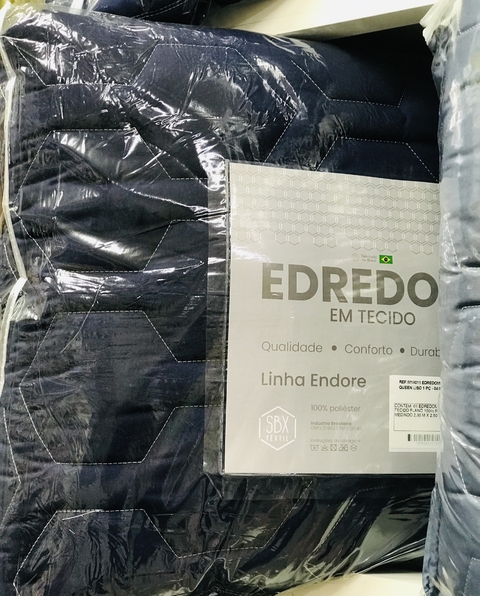Edredom Queen Azul Marinho