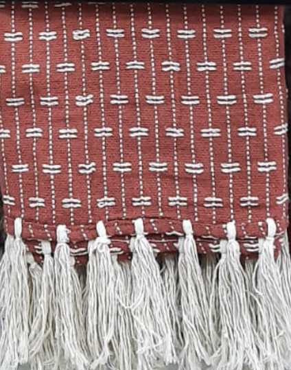 Manta Terracota Franjão Tijolinho 2.40 x 1.80