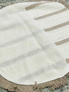 Jogo de Banheiro Bessa 3 Peças Bege - Irmãs Têxtil