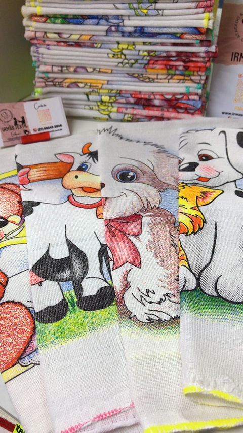 Kit Pano de Prato Festone c/ 3 unidades