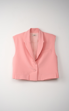 Colete Cropped com Lapela West Chic - comprar online