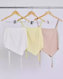 Blusa Assimétrica Alça Trançada