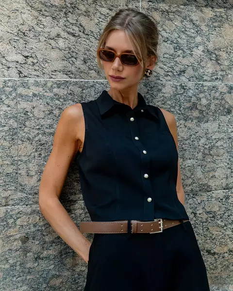 Camisa Twill C/Botão