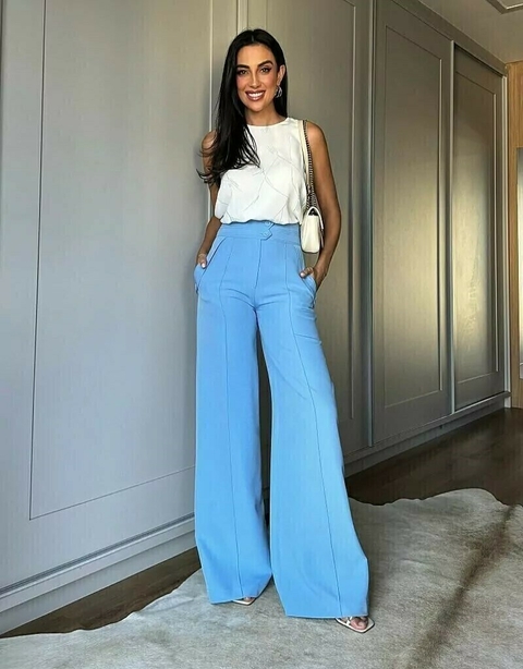 Calça Atena Karmani (Azul Claro) - comprar online