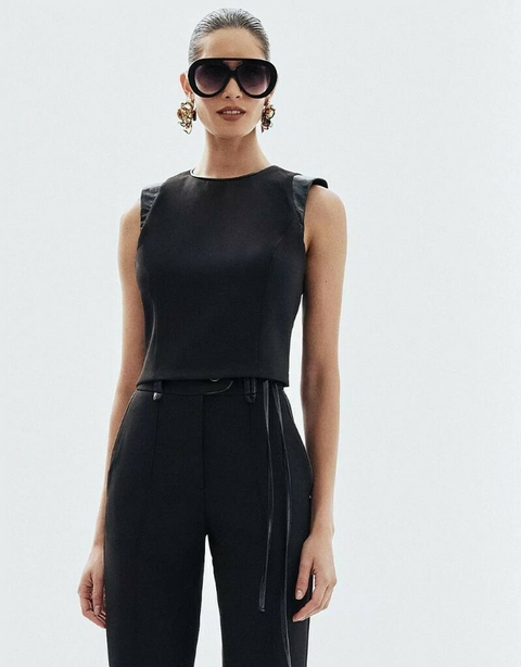 Cropped Alf Det Couro KARMANI - comprar online