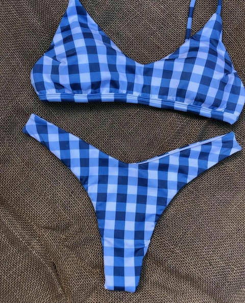 Bikini VENECIA cuadrille azul