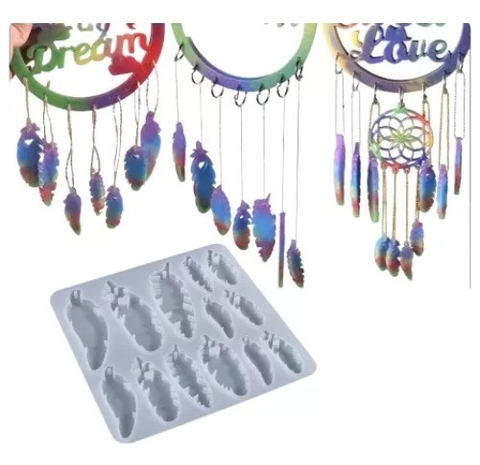Molde De Silicona Plumas