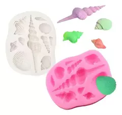 Molde de Silicona Temática Marina con 10 Cavidades – Caracoles, Almejas y Ostras – Ideal para Resina, Porcelana Fría, Fondant, Jabón y Más