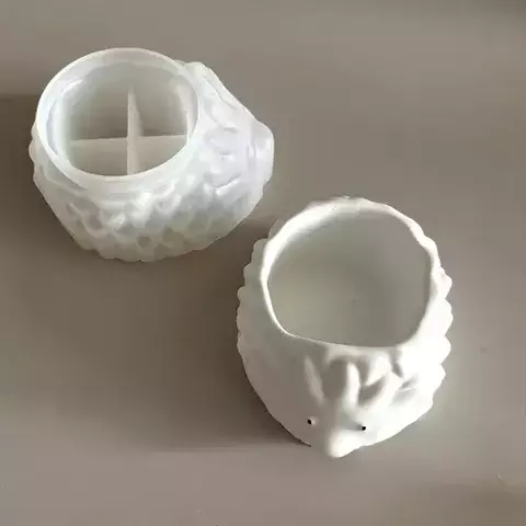 Molde De Silicona Erizo Ideal Porta Velas, Yeso, Resina - comprar online
