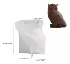 Molde Silicona Lechuza 3D Para Velas, Jabones, Resina, Yeso - Lua Distribuidora