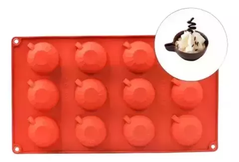 Molde De Silicona Tazas Para Jabones, Vela , Resina, Resposteria .