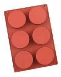 Molde Silicona Marron 6 circulos
