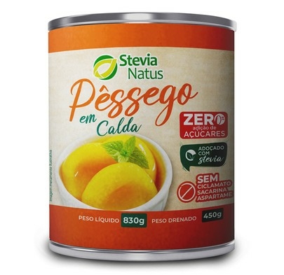 Pessego em Calda Zero STEVIA NATUS 830g