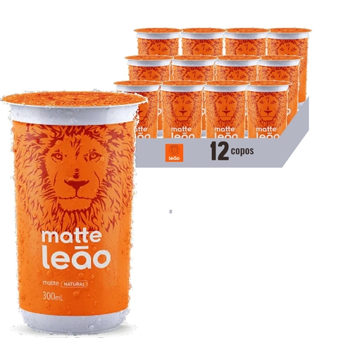 Mate Leão Natural Copo 300ml (12 unidades)