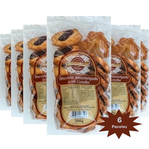 Biscoito Amanteigado com Goiaba Ruschel 300g (6 Pacotes)