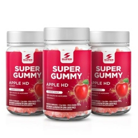 Kit 3 SUPER GUMMY Apple Cider HD 30 Gomas