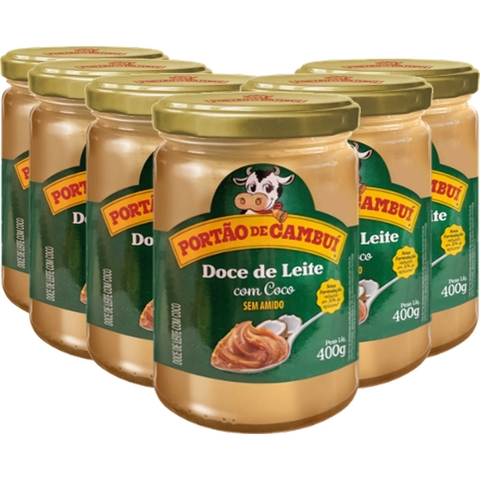 Doce de Leite com Coco Portão do Cambuí 400g (6 Potes)