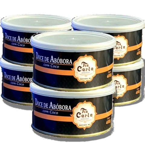 Abobora com Coco Cremosa TIA CARLA Lata 400g (6 Latas)