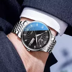 Imagen de Reloj Poedagar 827 Deluxe (Plateado con Negro)