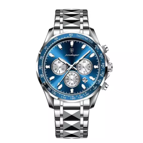 Reloj Poedagar Magnum (Plateado con Celeste) - comprar online