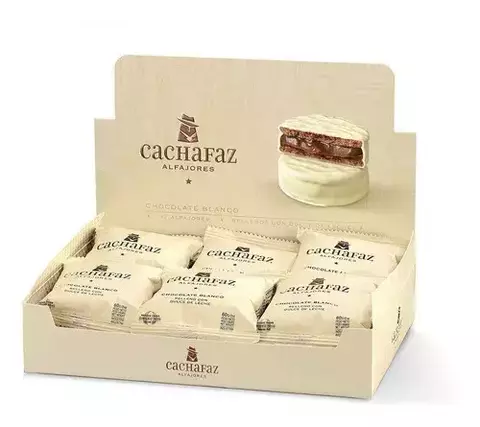 Cachafaz alfajores "blanco" 12 u