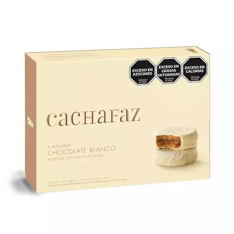 Cachafaz alfajores "blanco" 6 u