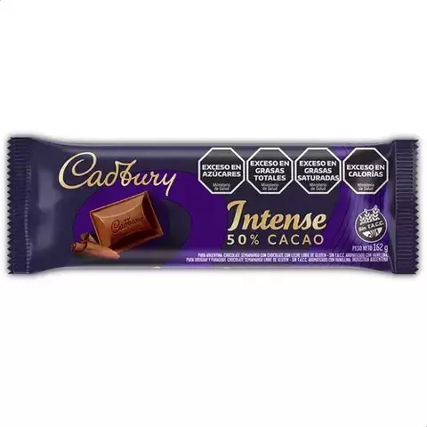 Cadbury "Intense 50% cacao" 162 grs