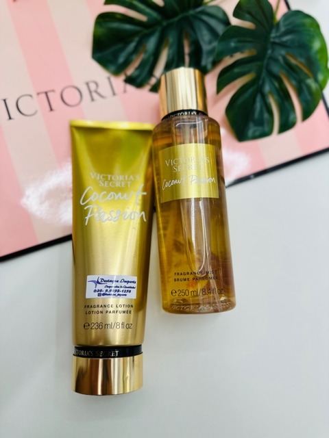 Kit Hidratante e Colonia Victoria’s Secret Coconut Passion