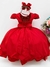 Vestido Infantil Vermelho Cinto de Pérolas Casamento Luxo Sku: 7504VM na internet