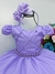 Vestido Infantil Lilás C/ Cinto de Pérolas Casamento Luxo - comprar online