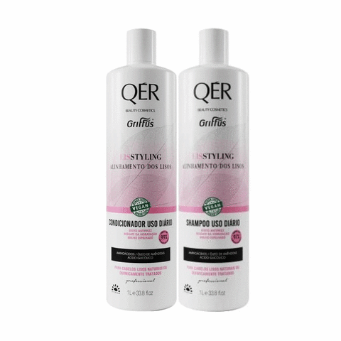 Kit Shampoo + Condicionador 1L Qér Griffus Liss Styling Alinhamento dos Lisos LOTE PROMOCIONAL - comprar online
