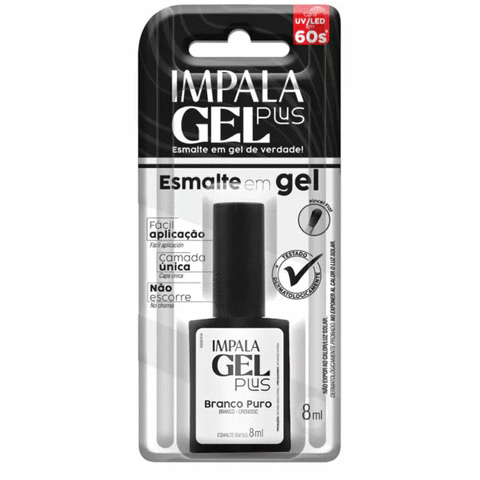 Esmalte em Gel Impala GEL Plus Branco Puro Cremoso