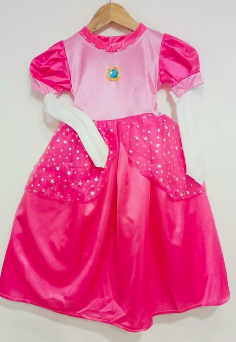 Disfraz Vestido Princesa Peach de Mario Bros PREMIUM