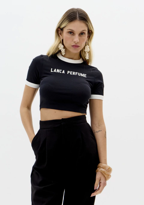 T-SHIRT LANÇA PERFUME MANGA CURTA CROPPED
