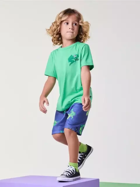 CONJUNTO T-SHIRT E SHORT CROCODILO - comprar online