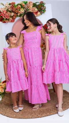Vest. Isa Mãe listras rosa - loja online