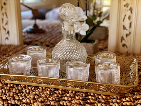 Bandeja de Metal Dorada Grande