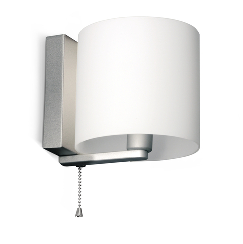 Aplique de pared OVO con tulipa de vidrio cilíndrica DABOR