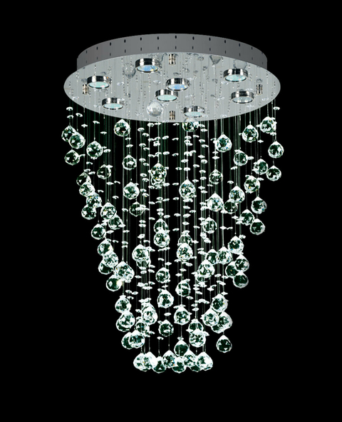 PLAFON HADA 6XGU10 CRISTAL - DIAMETRO 40 X LARGO 60CM - MAGNALUM