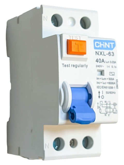 Disyuntor diferencial bipolar CHINT 2x25A 30ma 6ka