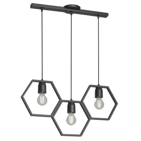 COLGANTE TARENTO 3xE-27 NEGRO FERROLUX