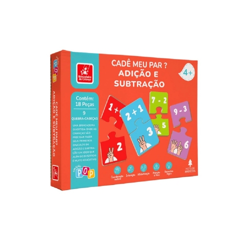 QUEBRA-CABECA PARES SUBTRACAO E ADICAO COLECAO POP - BRINCADEIRA DE CRIANCA - 001935