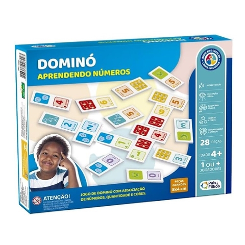 DOMINO APRENDENDO NUMEROS - INCLUSIVOS - PAIS E FILHOS - 000114 - comprar online