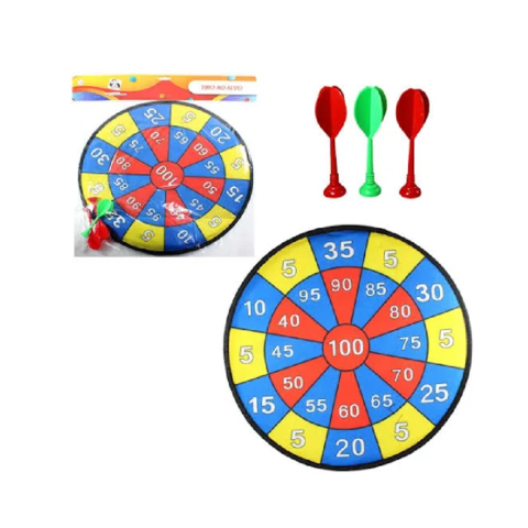 JOGO DE DARDOS COM 3 DARDOS DE VELCRO MAIS ALVO REDONDO 36CM - PICA PAU (AC) - 003001