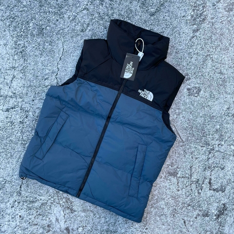 CHALECO RETRO AZUL PETROLEO