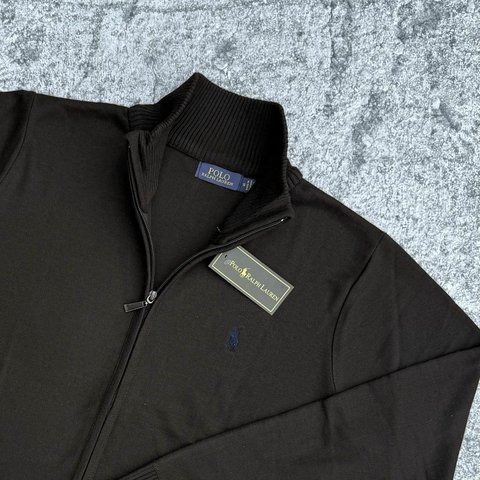 CARDIGAN POLO LISO MARRON - comprar online