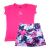 Conjunto Deportivo Niña Corveth Fucsia y Blanco