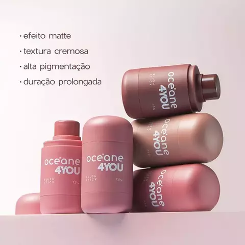 Blush em Bastão- Blush Stick 4you Oceane